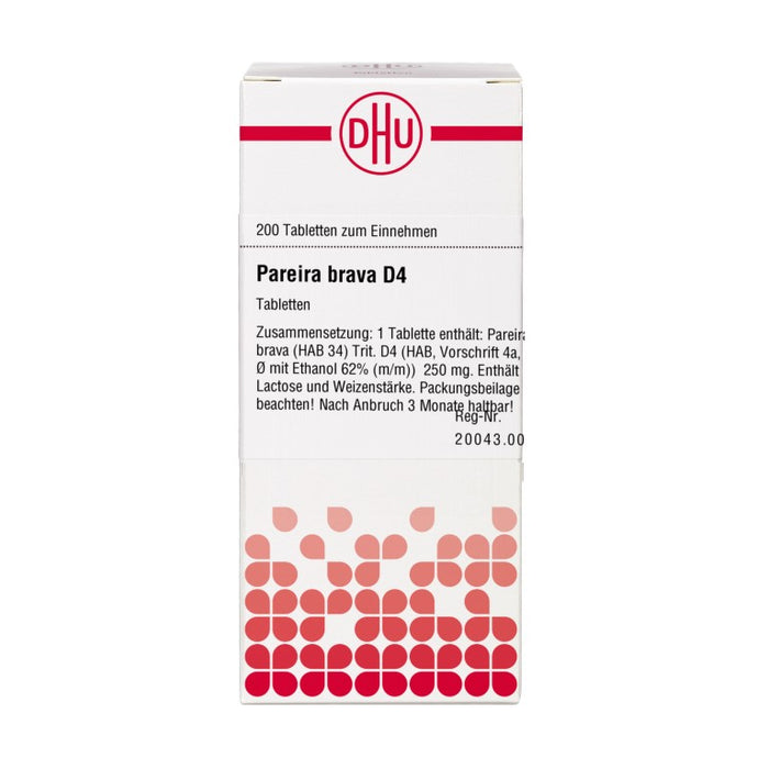 DHU Pareira brava D4 Tabletten, 200 St. Tabletten