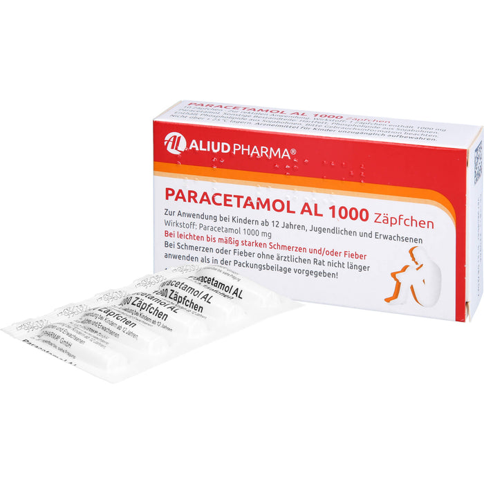 Paracetamol AL 1000 Zäpfchen, 10 pc Suppositoires