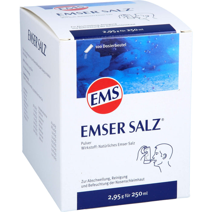 EMSER SALZ Beutel zur Abschwellung, Reinigung und Befeuchtung der Nasenchleimhaut, 100 pcs. Sachets