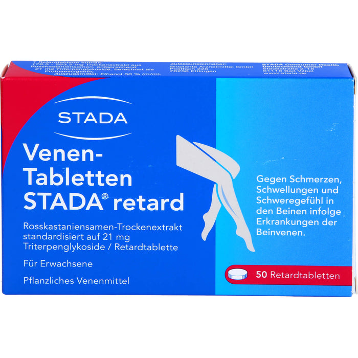 STADA Venen-Tabletten retard gegen Schmerzen, Schwellungen und Schweregefühl in den Beinen, 50 St. Tabletten