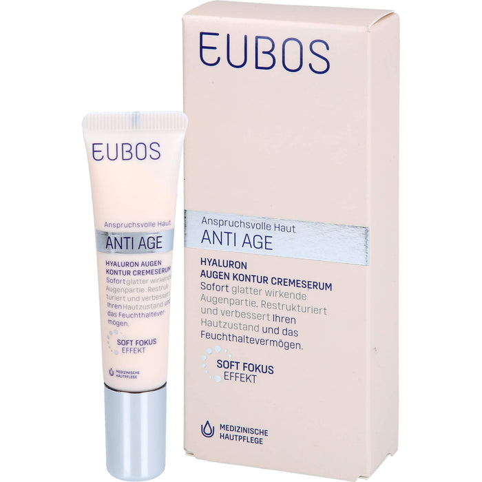 EUBOS Sensitive Hyaluron Augen Kontur CremeSerum, 15 ml Cream