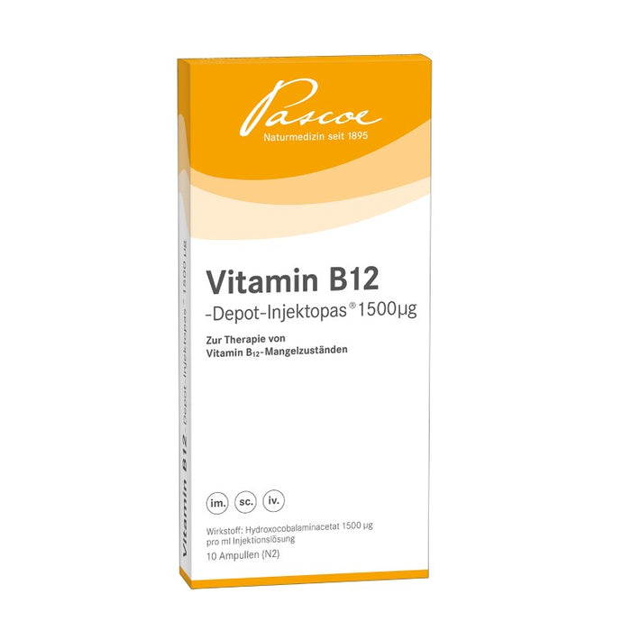 Pascoe Vitamin B12 -Depot-Injektopas 1500 µg Ampullen, 10 pc Ampoules