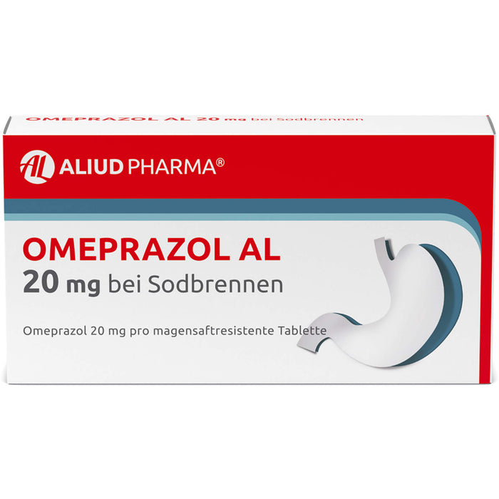 Omeprazol AL 20 mg Tabletten bei Sodbrennen, 7 St. Tabletten