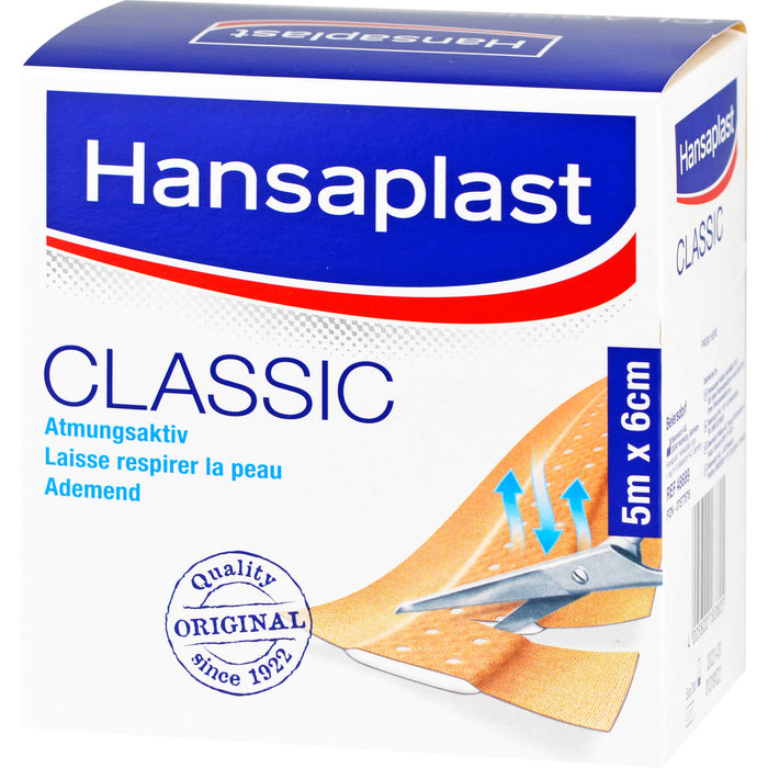 Hansaplast Classic Pflaster 5 m x 6 cm, 1 pcs. Patch