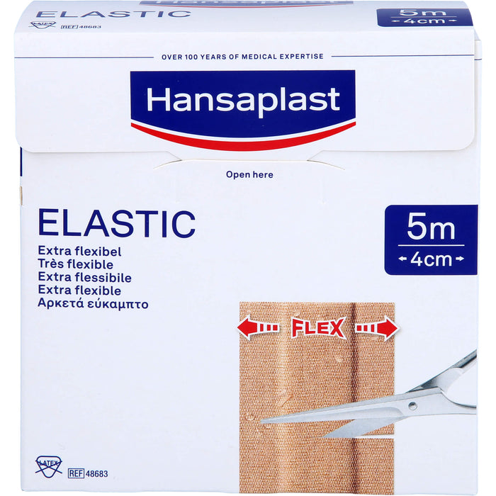 Hansaplast Elastic 5 m x 4 cm Pflaster, 1 pc Pansement