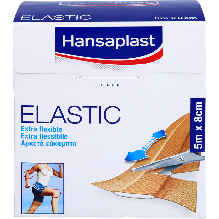 Hansaplast Elastic Pflaster 5 m x 8 cm besonders flexibel, 1 pc Pansement