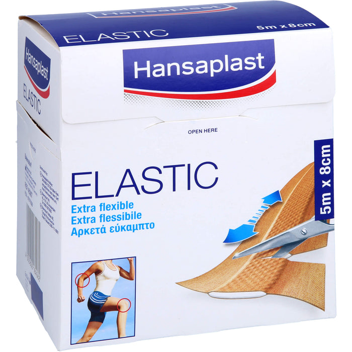 Hansaplast Elastic Pflaster 5 m x 8 cm besonders flexibel, 1 pcs. Patch