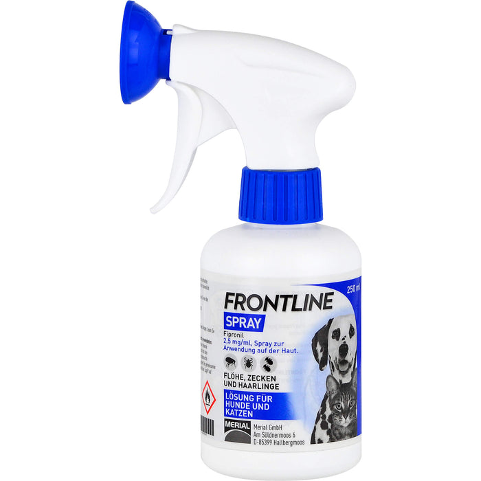 FRONTLINE Spray gegen Flöhe, Zecken und Haarlinge für Hunde und Katzen, 250 ml Solution