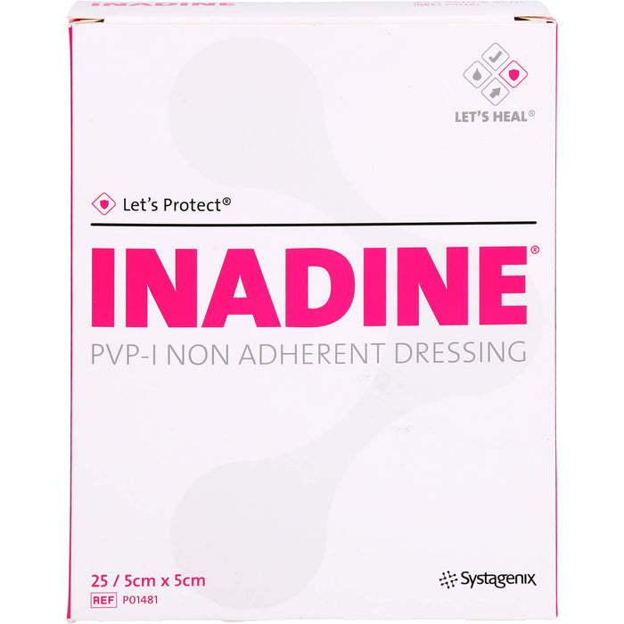 Inadine Salbengaze m. PVP Iod. 5,0x5,0cm, 25 St. Wundgaze