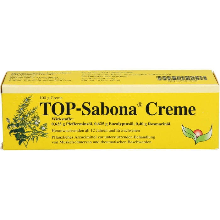 TOP Sabona Creme bei Muskelschmerzen und rheumatischen Beschwerden, 100 g Cream