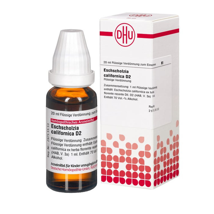 Eschscholzia californica D2 DHU Dilution, 20 ml Lösung