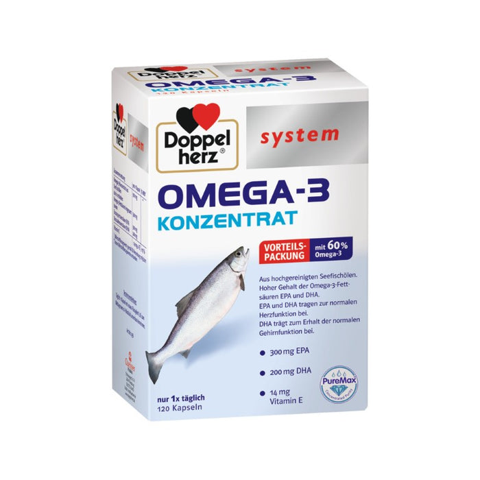 Doppelherz System Omega-3 Konzentrat Kapseln, 120 pc Capsules