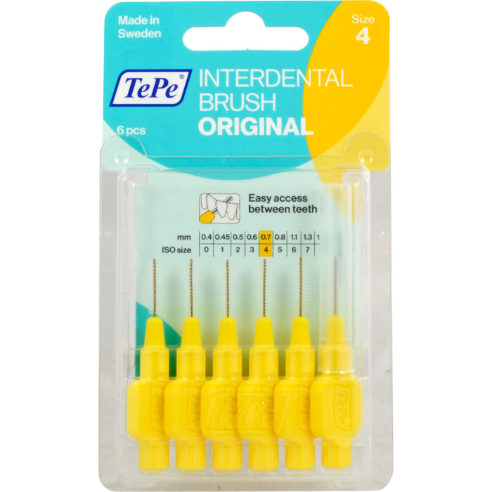 TePe ID Interdentalbürsten Gelb 0,7mm, 5 pc Brosses interdentaires