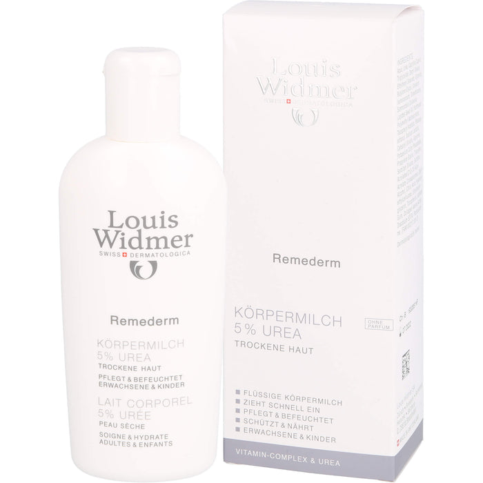 Louis Widmer Remederm Körpermilch 5 % Urea, 200 ml Crème