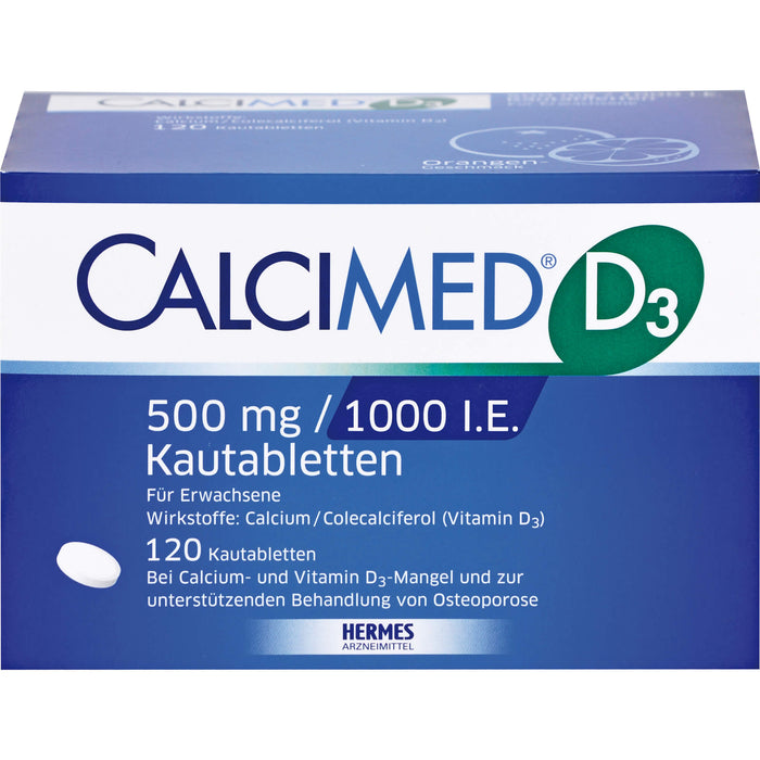 CALCIMED D3 500mg / 1000 I.E. Kautabletten, 120 pcs. Tablets