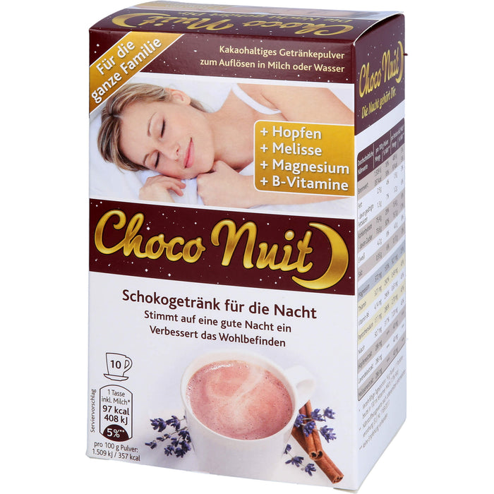 Choco Nuit Drink kakaohaltiges Getränkepulver, 10 pcs. Sachets