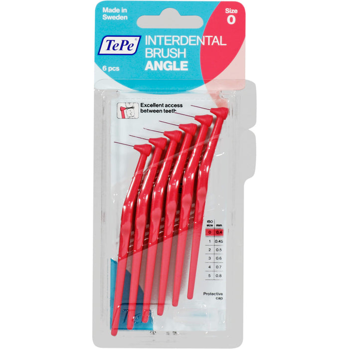 TePe Angle Interdentalbürste 0,4 mm pink, 5 pc Brosses interdentaires