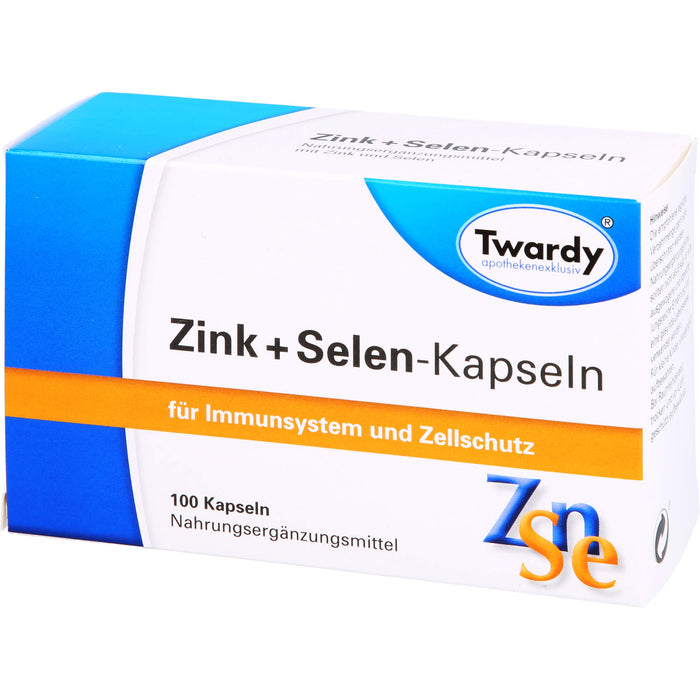 Twardy Zink + Selen-Kapseln für Immunsystem und Zellschutz, 100 pc Capsules