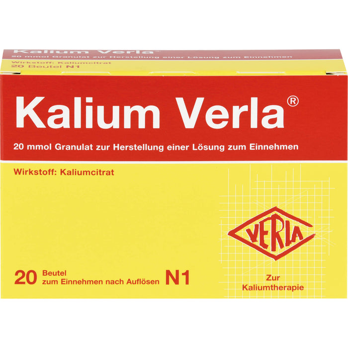 Kalium Verla Granulat zur Kaliumtherapie, 20 pcs. Sachets