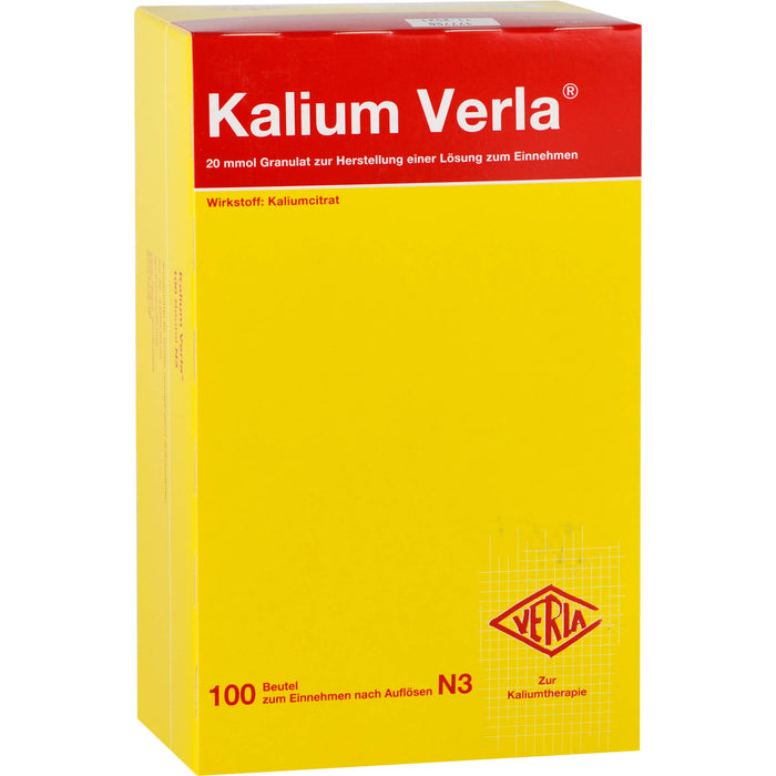 Kalium Verla 20 mmol Granulat Beutel, 100 pcs. Sachets