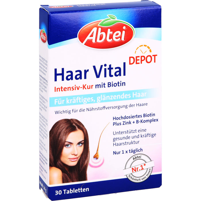 Abtei Haar Vital Intensiv-Kur mit Biotin Tabletten, 30 St. Tabletten