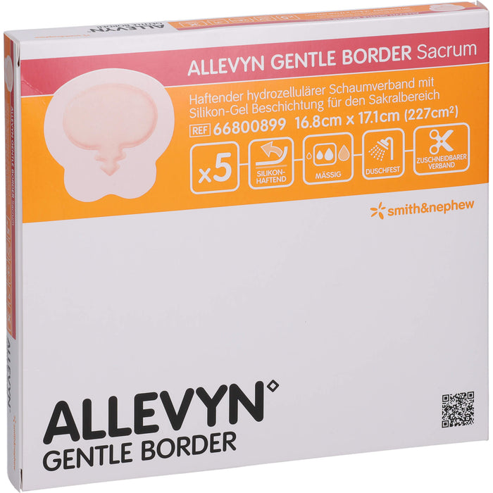 Allevyn Gentle Border Sacrum 16,8x17,1 cm, 5 St VER