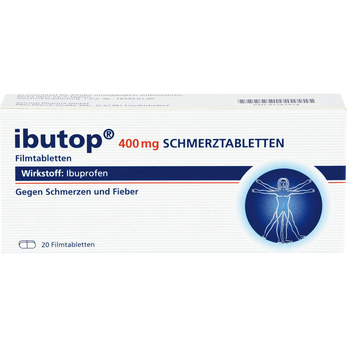 ibutop 400 mg Schmerztabletten Reimport axicorp, 20 St. Tabletten