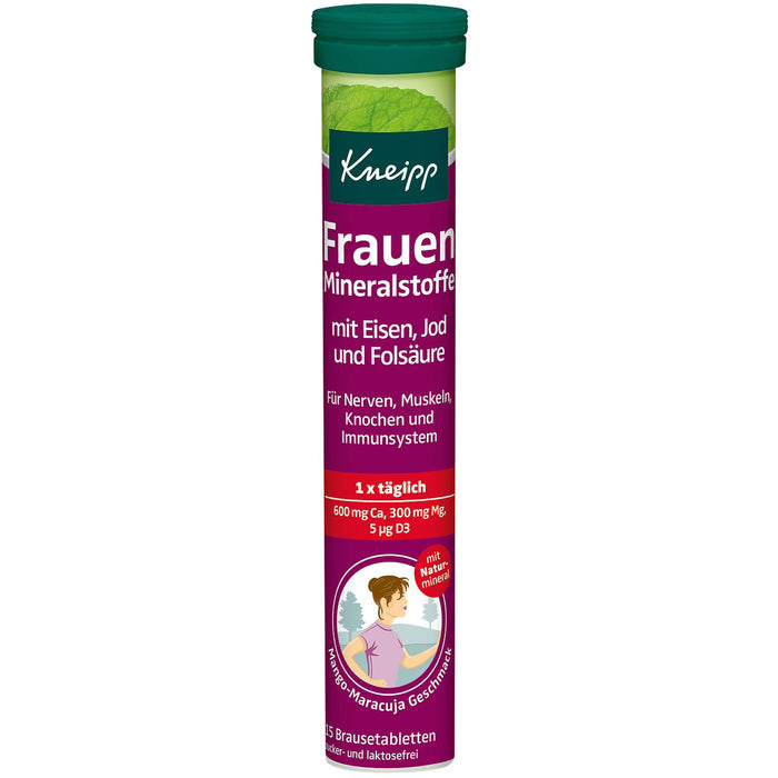 Kneipp Frauen Mineralstoffe mit Eisen, Jod und Folsäure Brausetabletten, 15 St. Tabletten