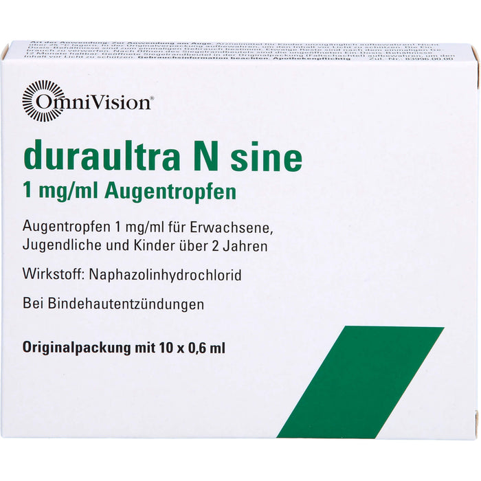 duraultra N sine 1 mg/ml Augentropfen bei Bindehautentzündungen, 10 pcs. Single-dose pipettes