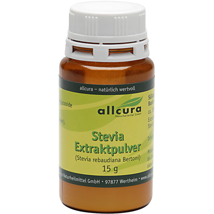 allcura Stevia Extraktpulver, 15 g Powder