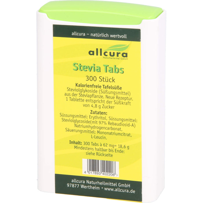 Allcura Stevia Tabs, 300 St. Tabletten