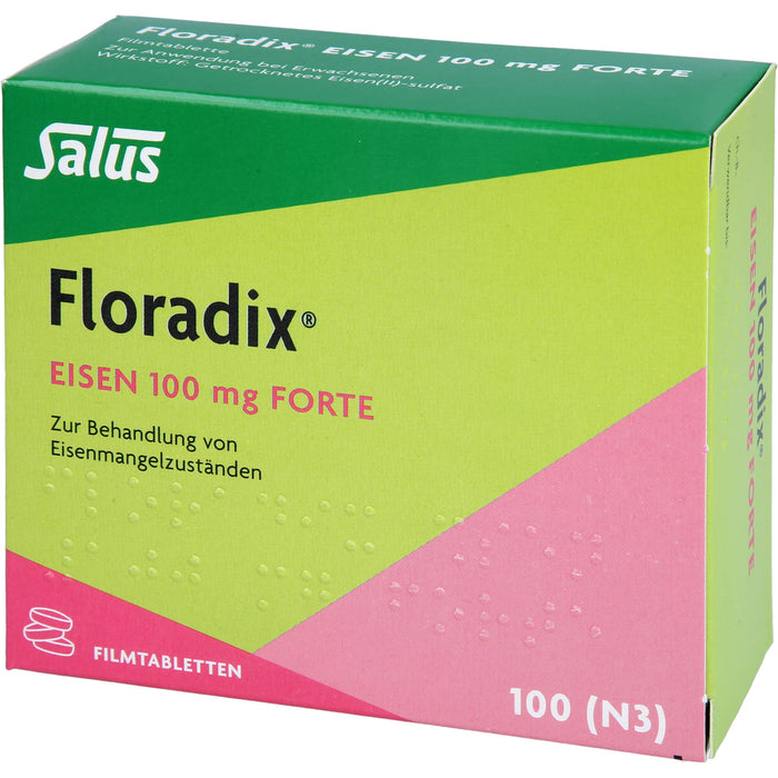 Floradix Eisen 100 mg forte Filmtabletten, 100 pcs. Tablets