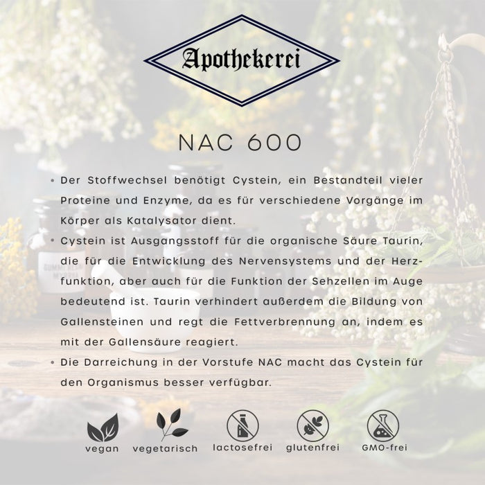 Apothekerei NAC 600, 90 pcs. Capsules