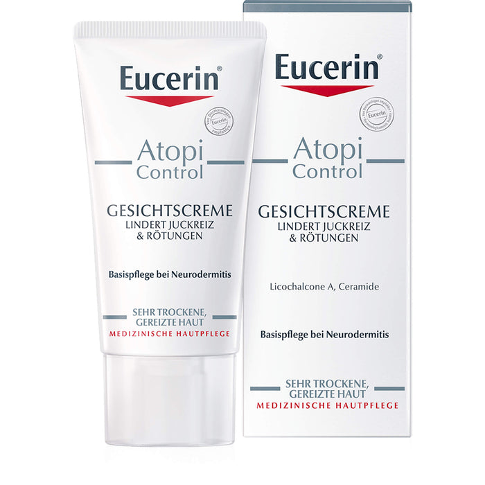 Eucerin AtopiControl Gesichtscreme lindert Juckreiz & Rötungen, 50 ml Cream