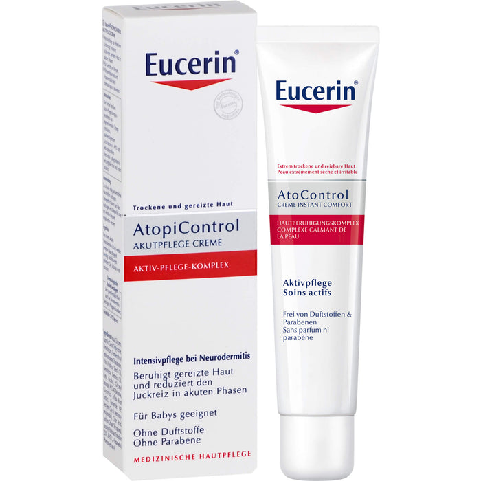 Eucerin AtopiControl Akutpflege Creme lindert Juckreiz, 40 ml Crème