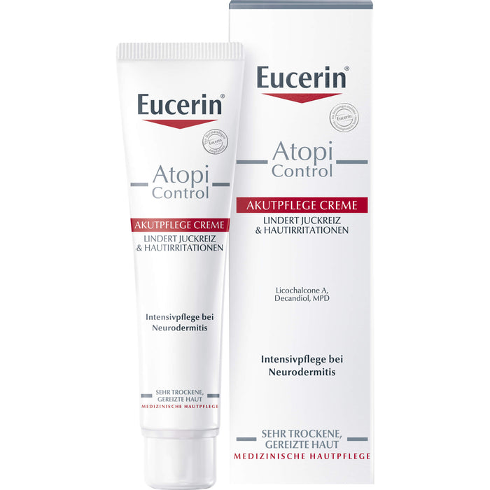 Eucerin AtopiControl Akutpflege Creme lindert Juckreiz, 40 ml Crème