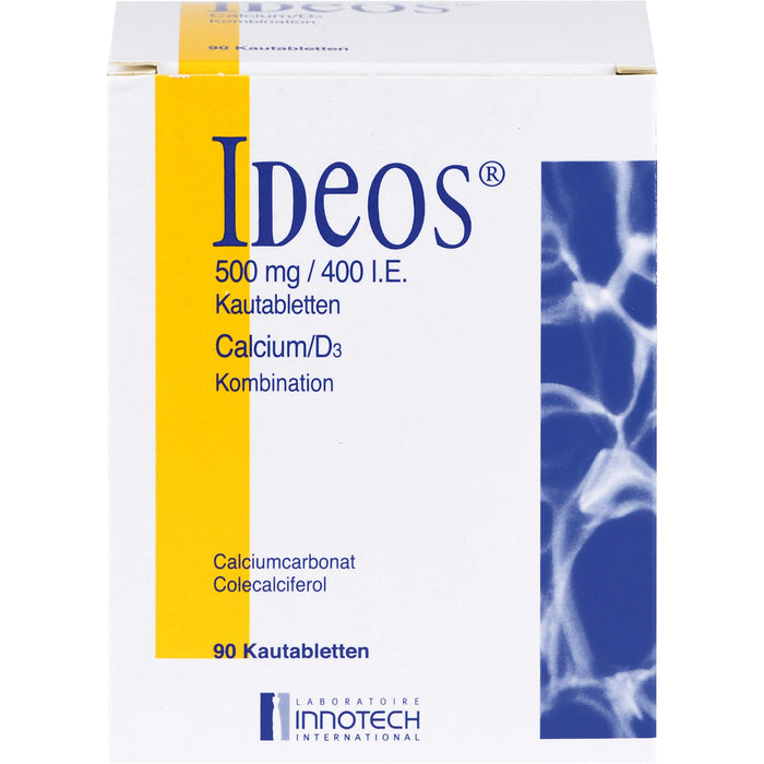 Ideos 500 mg/400 I.E. Kautabletten, 90 St KTA