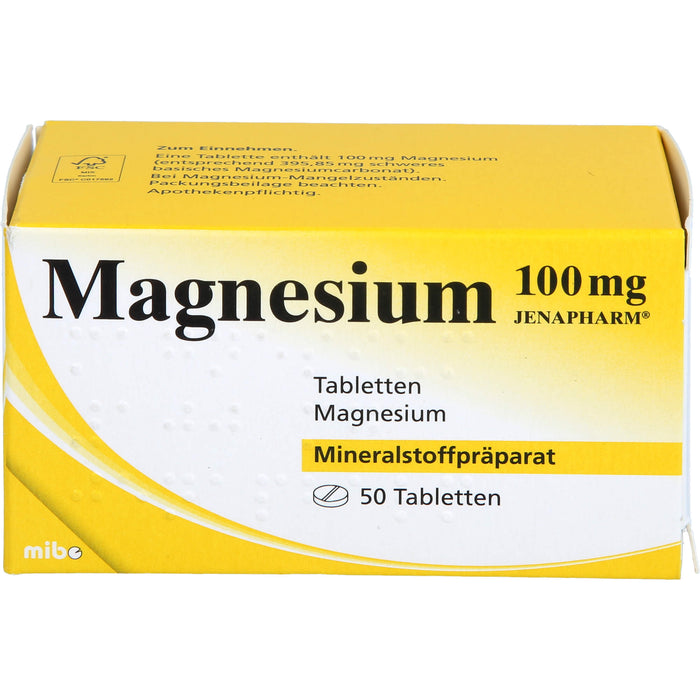 JENAPHARM Magnesium 100 mg Tabletten, 50 St. Tabletten