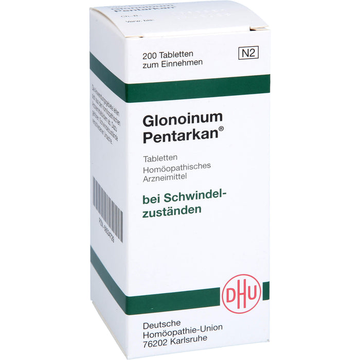 DHU Glonoinum Pentarkan Tabletten bei Schwindelzuständen, 200 pcs. Tablets