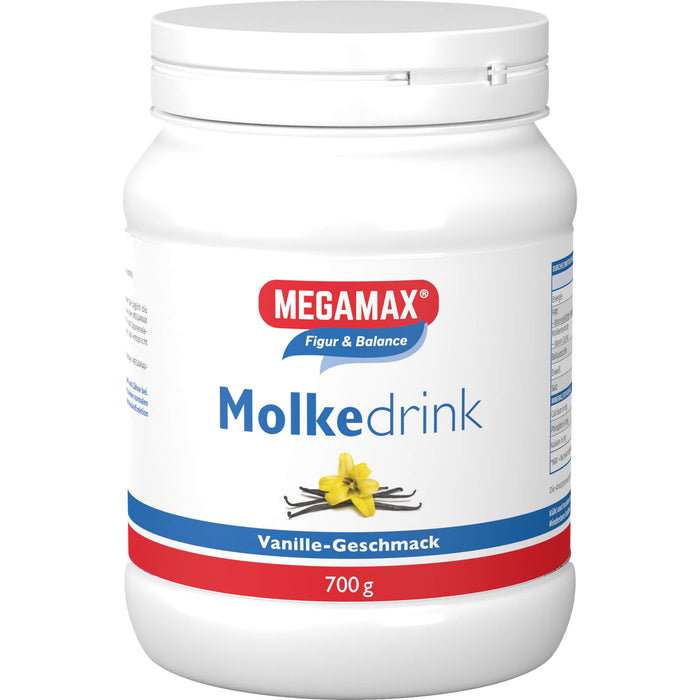 MEGAMAX Figur & Balance Molkedrink Pulver Vanille-Geschmack, 700 g Powder