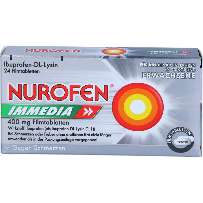 Nurofen Immedia 400 mg Filmtabletten bei Schmerzen, 24 pcs. Tablets