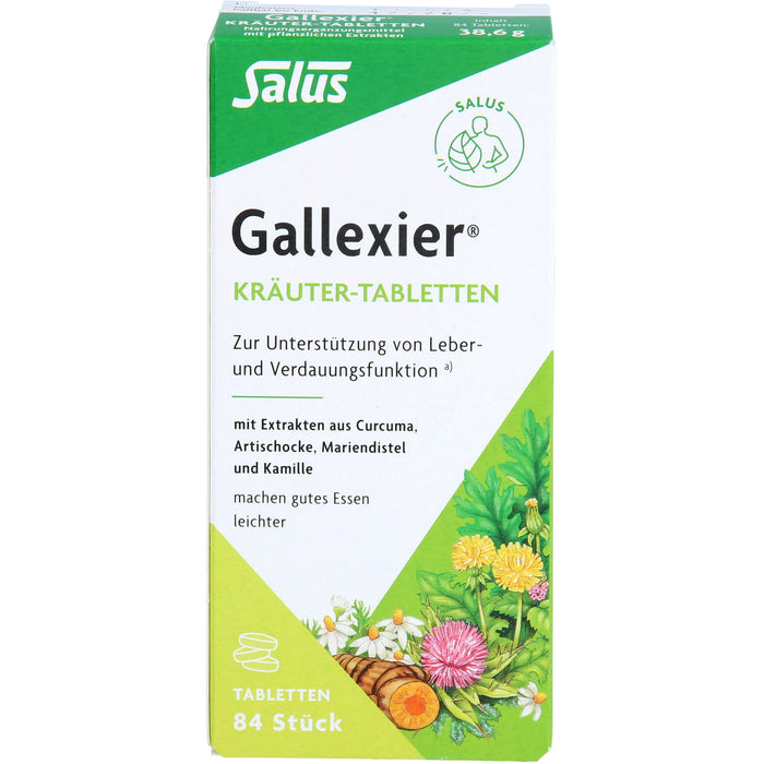 Gallexier Kräuter-Tabletten, 84 pc Tablettes