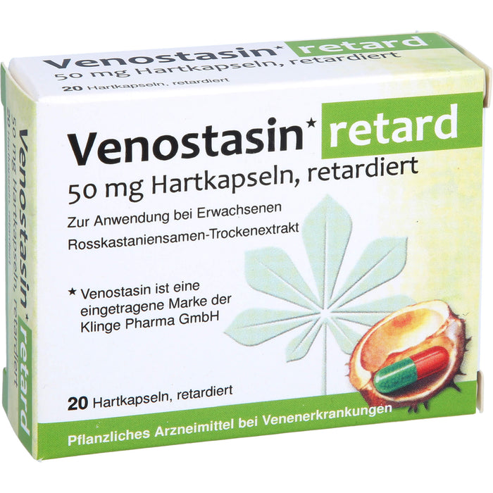 Venostasin retard 50 mg Hartkapseln bei Venenerkrankungen, 20 St. Kapseln