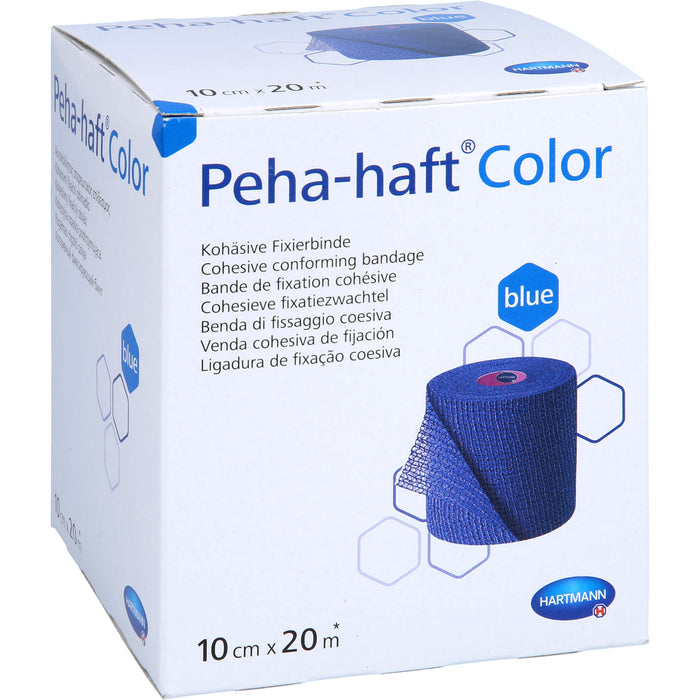 Peha-haft Color kohäsive Fixierbinde 10 cm x 20 m blau, 1 pcs. Bandage