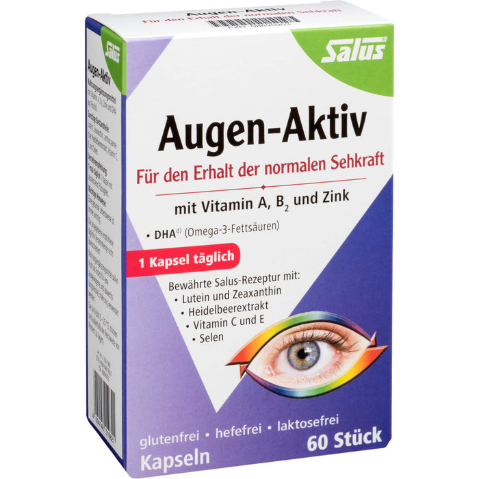 Salus Augen-Aktiv Kapseln für den Erhalt der normalen Sehkraft, 60 St. Kapseln