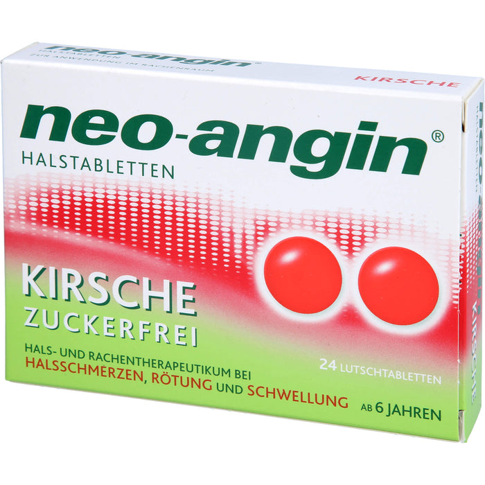 neo-angin Halstabletten Kirsche zuckerfrei, 24 pc Tablettes