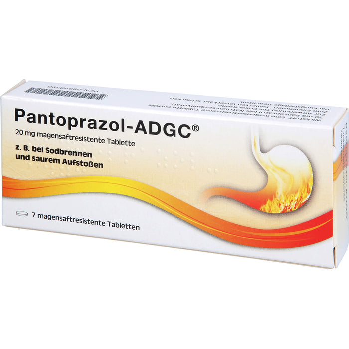 Pantoprazol-ADGC bei Sodbrennen und saurem Aufstoßen Tabletten, 7 St. Tabletten