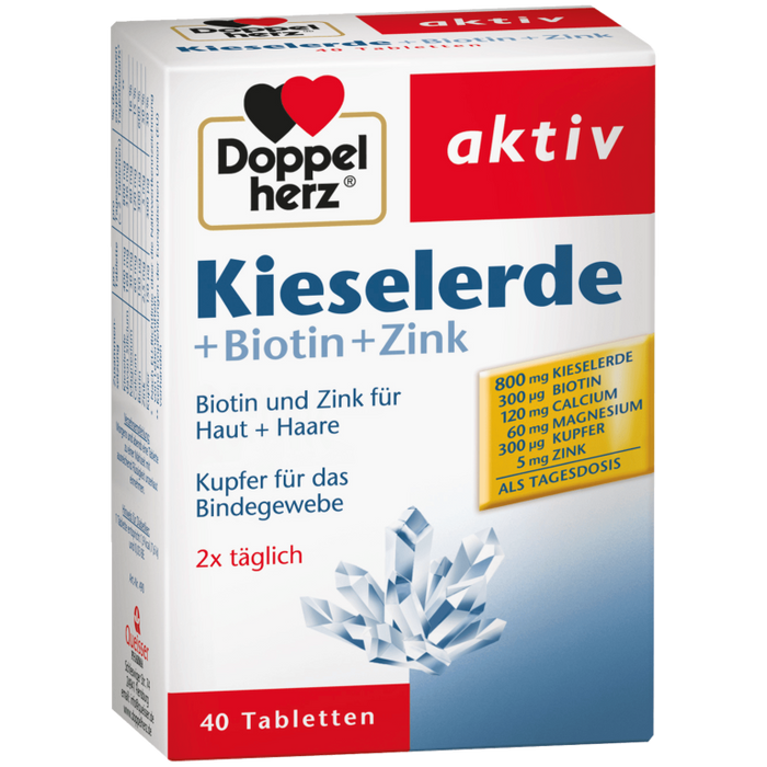 Doppelherz Kieselerde + Biotin + Zink, 40 St. Tabletten