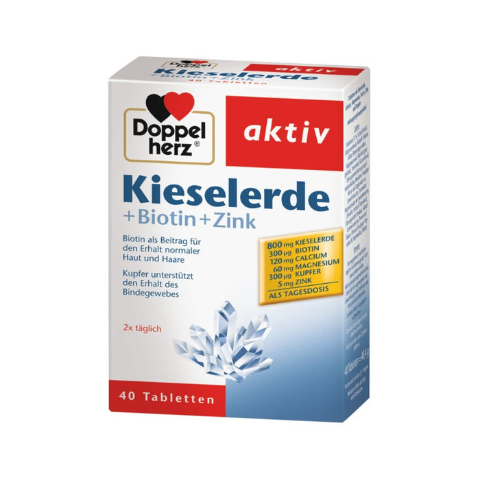 Doppelherz Kieselerde + Biotin + Zink, 40 St. Tabletten