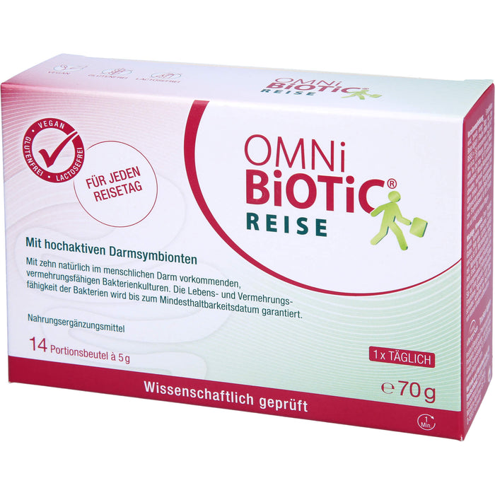 OMNi-BiOTiC Reise mit aktiven und vermehrungsfähigen Darmsymbionten für Reisen, 14 pcs. Sachets